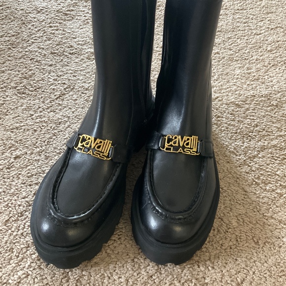 Roberto Cavalli Women's Black Cortina Platform Boot - Picture 3 of 7